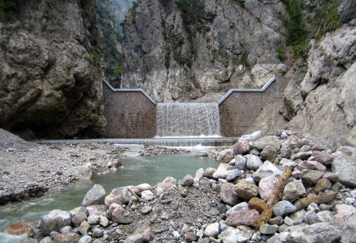 Hydraulic works on “Rio Malborghetto” river