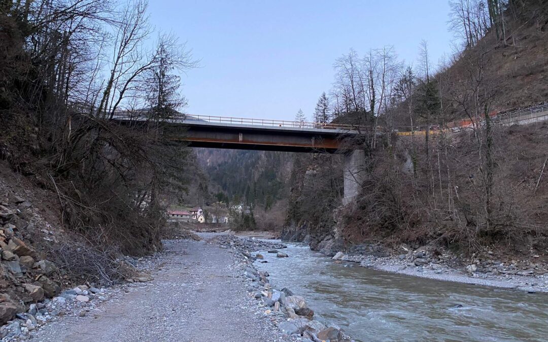 SR 355 – Ponte in acciaio sul fiume Degano